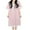 Pink, variant on ZyeKqe Womens Nightgowns Short Sleeve Night Gown Ladies Midi Nightdress Cute Sleep Shirt Comfy Sleepwear Loungewear