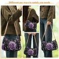 thumbnail image 4 of FORMRS Womens Shoulder Bag with Chain Strap Clutch Purse Cute Tote Handbag, Black Roses, 4 of 7