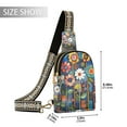 thumbnail image 2 of FORMRS Womens Crossbody Sling Bag Travel Daypack Shoulder Chest Backpack, Blue Colorful Flowers, 2 of 7