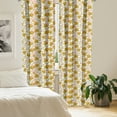 thumbnail image 2 of Ambesonne Yellow Flower Curtains, Flourish Nature, Pair of 28"x63", Pale Pink Yellow Cream, 2 of 5
