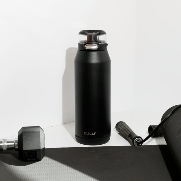 Zulu Swift 32oz Stainless Steel Water Bottle, Black - Walmart