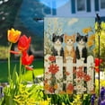 thumbnail image 4 of Spring Cute Cats Garden Flag Spring Summer Kitty Floral Flowers Garden Flag Vertical Double Sided Rustic Farmland Burlap Yard Lawn Outdoor Decor, 4 of 10