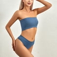 thumbnail image 6 of asdoklhq Summer Fall Sports Bras for Women 2025,Womens Fashion Plus Clearance Women's No-steel Ring Gathering No-marking Breathable Tube Top Underwear Briefs Suit, 6 of 9
