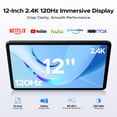 thumbnail image 4 of POCKAM 12 Inch Gemini AI Android 16 Tablet,48GB RAM+128GB /2TB,10000mAh, 120Hz Display, T7280 Octa Core, Face ID, Tablet with Keyboard, Pen, 4 of 11