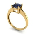thumbnail image 2 of Clara Pucci 14K Yellow Gold 1.5ct BlueSapphire Solitaire Ring for Women, 2 of 7