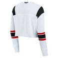 thumbnail image 3 of Women's Fanatics White Georgia Bulldogs Training Camp Cropped Long Sleeve V-Neck Fashion Top, 3 of 3
