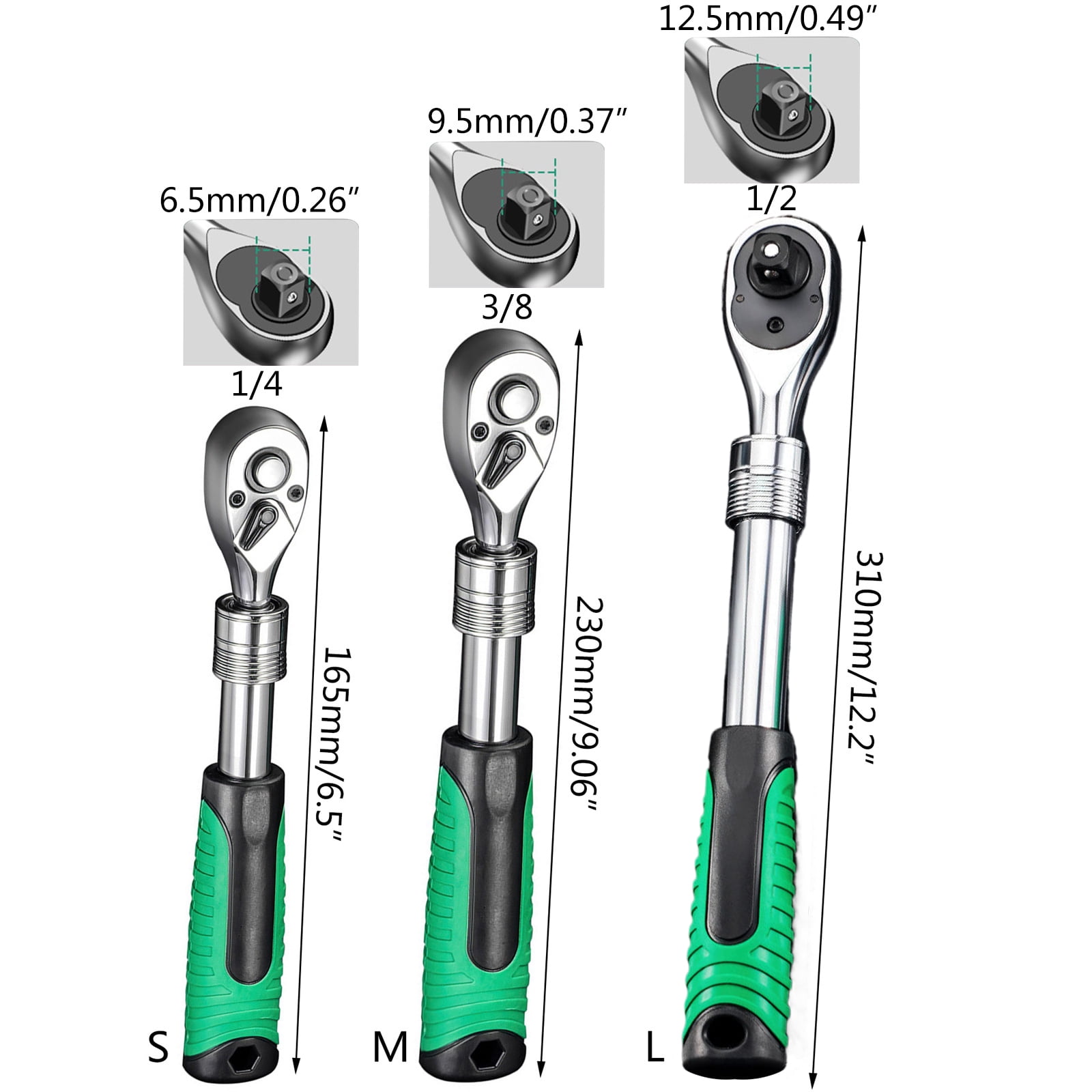 1/4" 3/8" Ratchets Wrenches Quick Sockets Ratchets Wrenches Torque Wrenches Spanners Hand Repair Tool