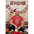 thumbnail image 3 of Old Glory Mens Ginger Bread Man With Candy Cane Crutch Short Sleeve T Shirt, 3 of 6