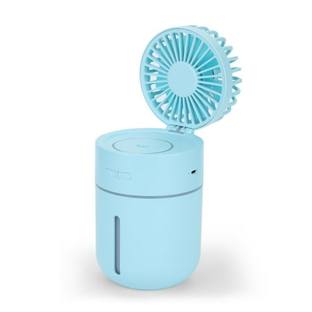 

USB Charging Spray Fan Negative Ion Mini Humidifier Portable Water Cooling Fan for Home Car Office Blue