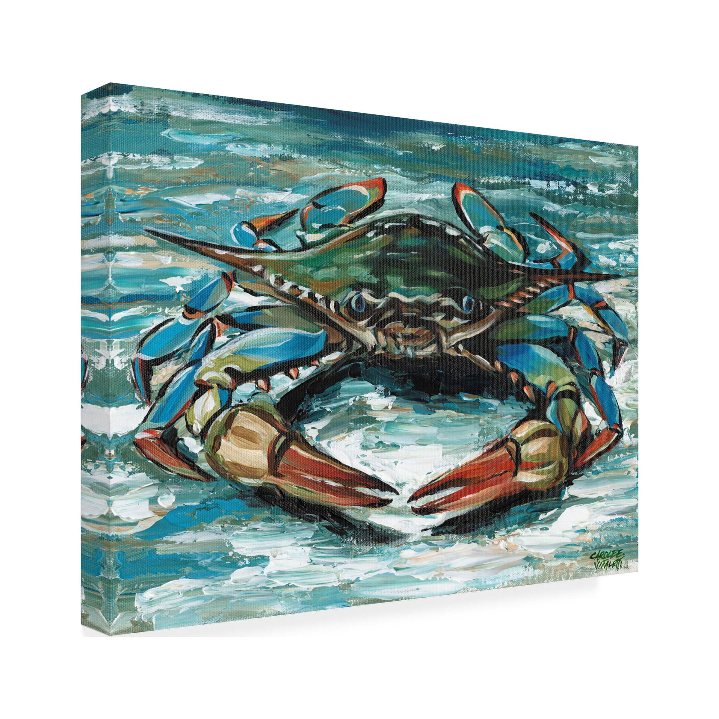 Carolee Vitaletti 'Blue Palette Crab II' Canvas Art