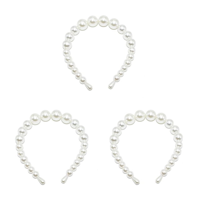 Minnieouse Exquisita perla Diadema Ajustable Resistente al desgaste Universal Chic Accesorios para el peinado del cabello Regalos para el día de San Type1 NO1 Minnieouse CBP232354