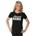 thumbnail image 3 of Blessed Mama Grateful Thankful Mother Womens Slim Fit Graphic Tee Brisco Brands L, 3 of 5