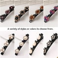 thumbnail image 3 of JUMRHFAN 8PCS Sparking Crystal Stone Braided Hair Clips, Duckbill Clips for Hair, Shiny Rhinestone Flower Hair Clips for Women and Girls, 3 of 7