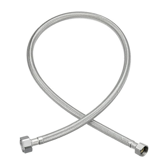 Unique Bargains 32 Inch Long Faucet Supply Line Connector, 3/8' Female x 1/2' Female 304 Stainless Steel Water Supply Hose