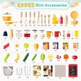 thumbnail image 4 of JoyStone 69PCS Kids Kitchen Playset,Play Kitchen Toy with Realistic Lights & Sounds,Pretend Steam, Play Sink & Oven, Menu Board & Other Kitchen Accessories Set for Toddlers, 4 of 8