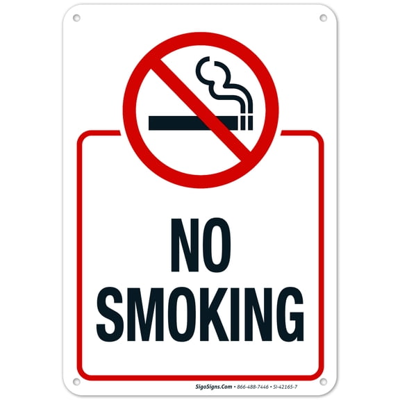 No Smoking Sign, Great for Home and Business,