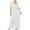 White, variant on Dresses for Women 2026 Plus Size Fashion Plus-size Solid Color V-neck Loose Dress Short Sleeve Round Neck Ankle-length Dress