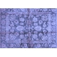 thumbnail image 1 of Ahgly Company Machine Washable Indoor Rectangle Oriental Blue Traditional Area Rugs, 2' x 5', 1 of 4
