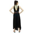 thumbnail image 4 of Bimba Sheer Georgette Beach Swim Wear Coverup Maxi Long Shrug Top With Pom Poms, 4 of 9