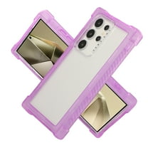 for Samsung Galaxy S25 Ultra Clear Back Case, Luxury TPU PC Hybrid Shockproof Lightweight Drop Protective Anti-Scratch Anti-Fingerprint Ultra Slim Phone Cover for Samsung Galaxy S25 Ultra, Purple