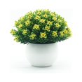 thumbnail image 2 of Planta artificial de ciprés semicircular amarillo en maceta para decoración realista para interiores y exteriores, 2 of 2