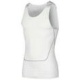 thumbnail image 7 of Haitryli Mens Muscle Compression Tank Training Workout Vest Sleeveless Rash Guard Shirts Fitness Tee White XL, 7 of 7