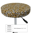 thumbnail image 4 of Xecao's Leopard Print Stool Covers offer stylish, washable protection for PU round bar stools, perfect for home or commercial use., 4 of 7