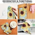 thumbnail image 7 of Kitchen Towels Sunflowers Pattern Pattern Cleaning Towel Absorbent Hand Towels Tea Towels for Home Restaurant Dish Clean 28" x 18", 4PCS, 7 of 7