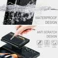 thumbnail image 5 of Nalacover Zipper Wallet Case for Samsung Galaxy Z Fold 4 with Card Slots Holder Magnetic Kickstand, 2 in 1 Design Luxury Shining PU Leather Shockproof Anti-Scratch Cover for Galaxy Z Fold4, Black, 5 of 9