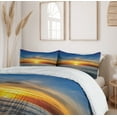 thumbnail image 6 of Ambesonne Ocean Duvet Cover Set, Pacific California Sunset, 2-Calking, Orange Blue, 6 of 7