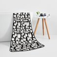 thumbnail image 5 of Zufioo Cartoon Penguin Print Coral Fleece Bath Towel 27x55 Inches, Absorbent and Quick-drying Bath Towel, Suitable for Adults and Children, 5 of 8