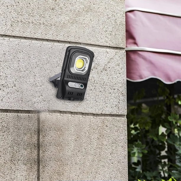 Focos solares inalámbricos con sensor de movimiento | 36 luces LED COB de seguridad para exteriores | Luces impermeables IP65 para jardín y garaje | Construcción de ABS/PS negro