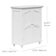 thumbnail image 3 of Teamson Home Versailles Freestanding Two-Door Floor Accent Cabinet, White, 3 of 10