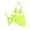 Fluorescence Yellow, variant on Minjewel Women's Solid Color Triangle Cup Bikini Three Piece Set,with Strappy Details and Sexy Design,Summer Beach Swimwear Set,Light Green,L