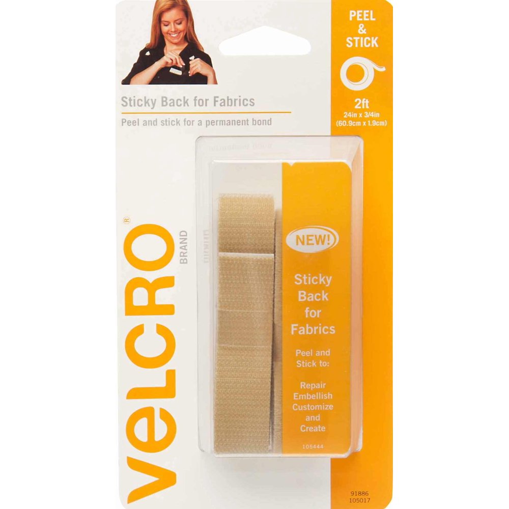 VELCRO Brand For Fabrics Sew On Fabric Strips for Alterations and