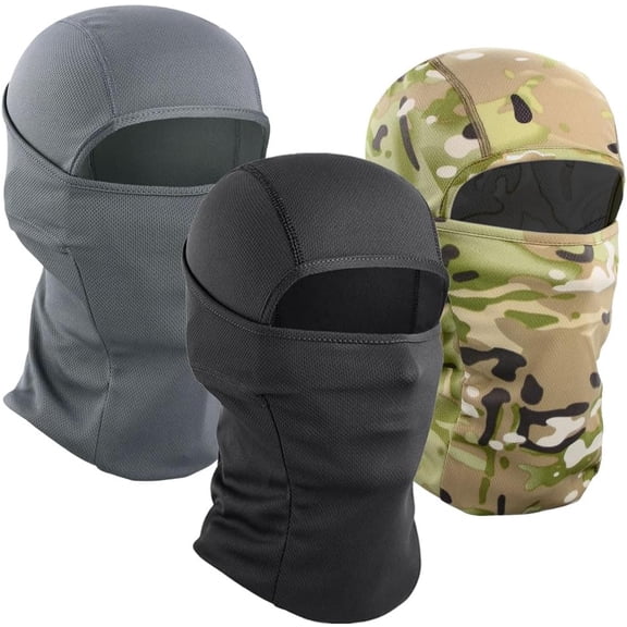 3 Pack Balaclavas Ski Face Mask for Men - Wind-resistant Bandana Full Face Cover Comfort & Breathable for Outdoor Activities