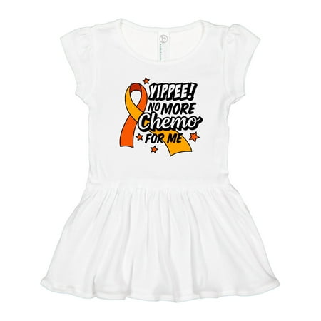 

Inktastic Leukemia Awareness Yippee No More Chemo for Me Gift Toddler Girl Dress