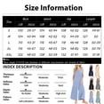 thumbnail image 4 of Women's Sleeveless Wide Leg Jumpsuit Casual Loose Button Front Pocket Romper, 4 of 4
