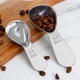 thumbnail image 1 of Juego de cucharas medidoras de acero inoxidable con mango de madera - cucharadas de 15 ml y 30 ml para café, té, repostería y leche en polvo, 1 of 6
