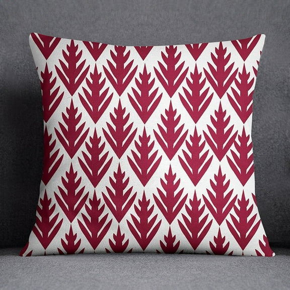 S4Sassy Décorative Maroon Throw Pillow Case Square Cushion Cover Ikat Print - Choose Size