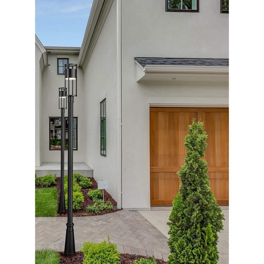 8W 1 Led Outdoor Post Mount Light In Modern Style-115.75 Inches Tall And 10 Inches Wide Z-Lite 517Phm-519P-Bk-Led