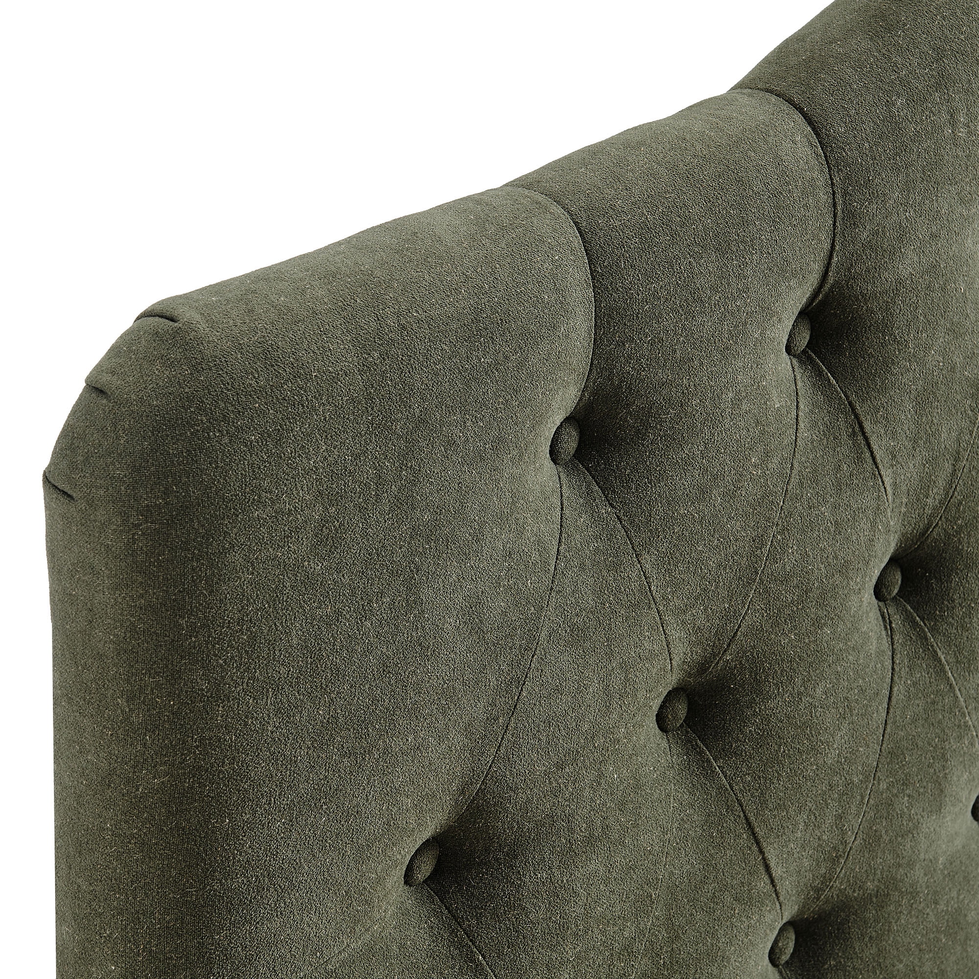 Annabel Premium Linen Blend Queen Headboard in Sage