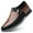 Brown, variant on LASUDRAA Men's Artificial Leather Lace-Up Dress Shoes, Casual Business Work Loafers