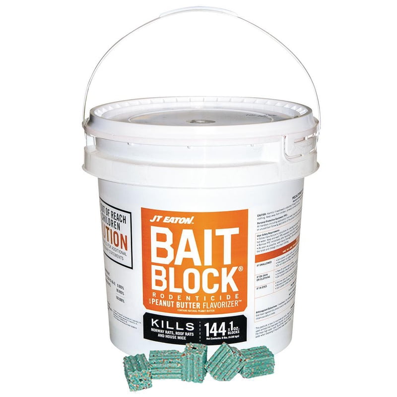 JT Eaton 166004 709PN Bait Block Rodenticide Anticoagulant Bait