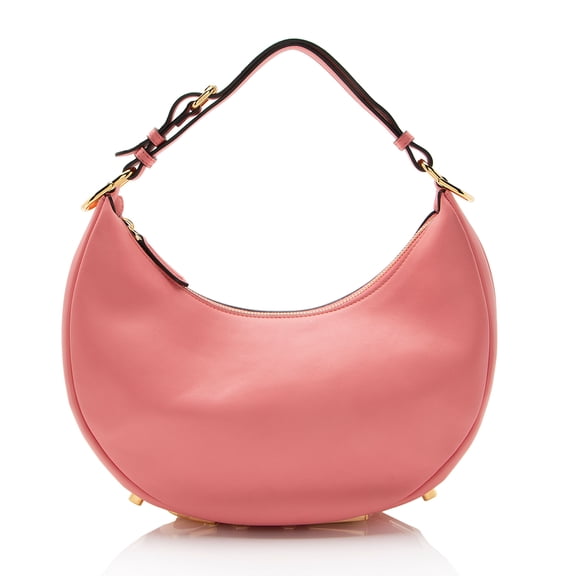 Pre-Owned Fendi Leather Fendigraphy Small Hobo