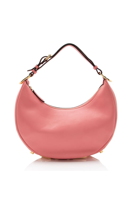 Pre-Owned Fendi Leather Fendigraphy Small Hobo