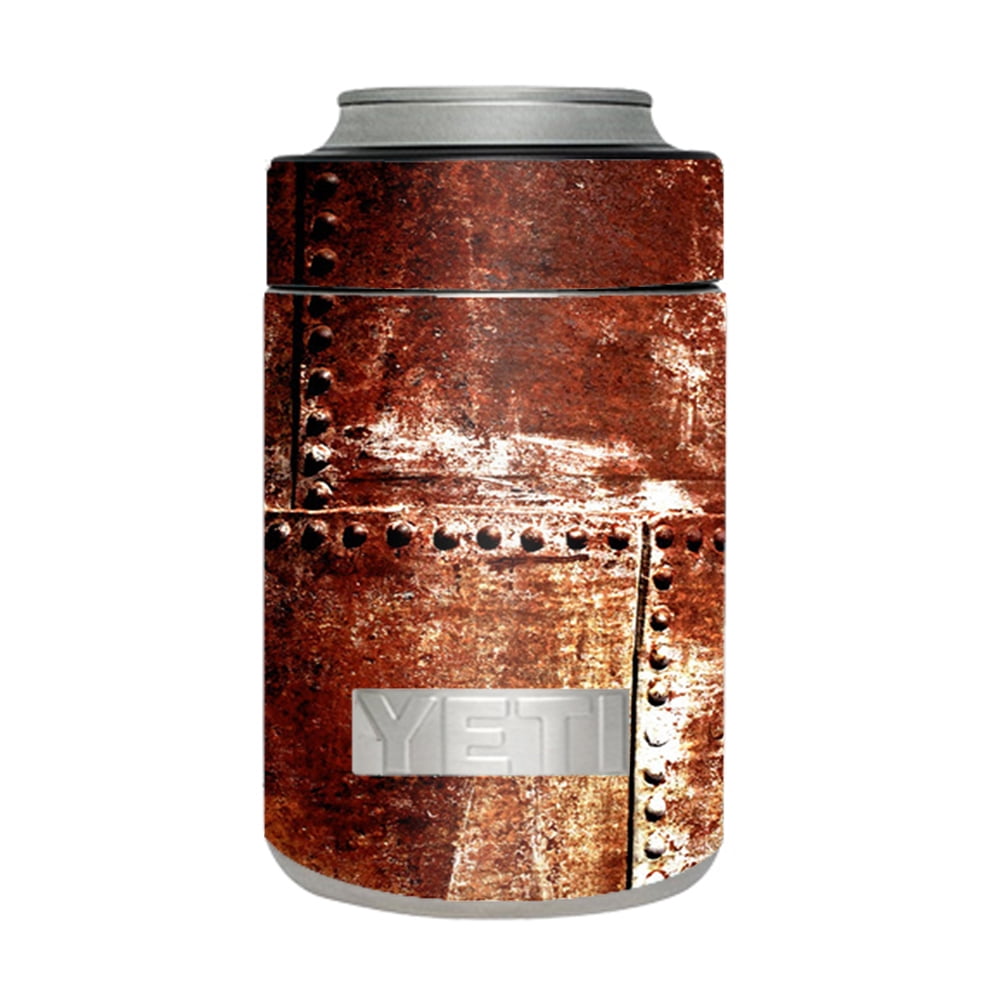 Skin Decal For Yeti 12 Oz Rambler Colster Can Cup / Rusted Metal Panels