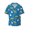 thumbnail image 3 of Goofa Cartoon Goose Printed Men's Casual Short-sleeved Shirt,Lightweight Breathable Button-down,Summer Casual men's top,Versatile Fashion shirt-Small, 3 of 7