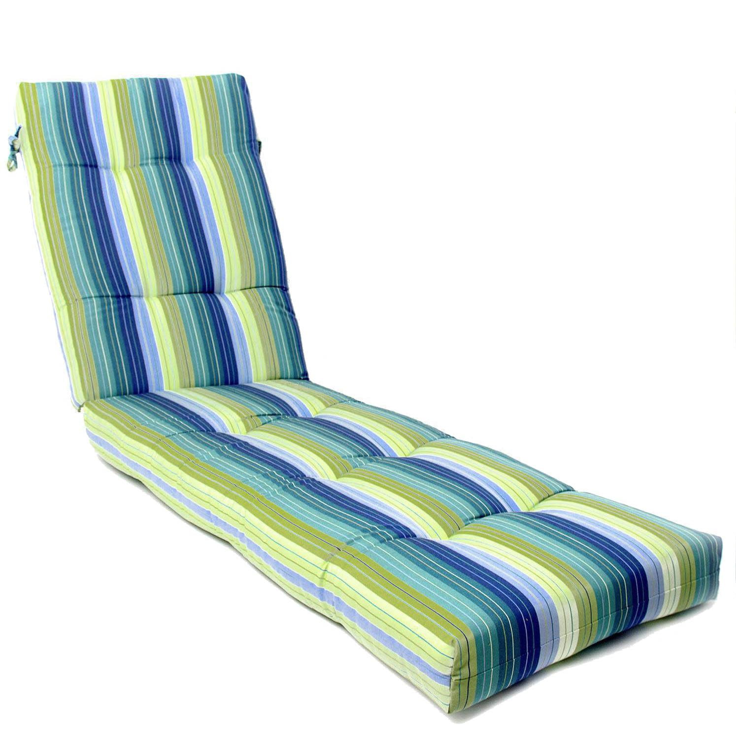 Sunbrella Seville Seaside Extra Long Outdoor Replacement Chaise Lounge