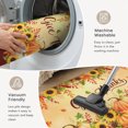 thumbnail image 6 of Round Area Rugs 4Ft, Thanksgiving Non-Slip Washable Circle Rugs Carpet, Orange Fall Pumpkin Maple Cones Sunflowers Indoor Outdoor Rug Floor Mats Throw Runner for Bedroom Living Room Bathroom, 6 of 7